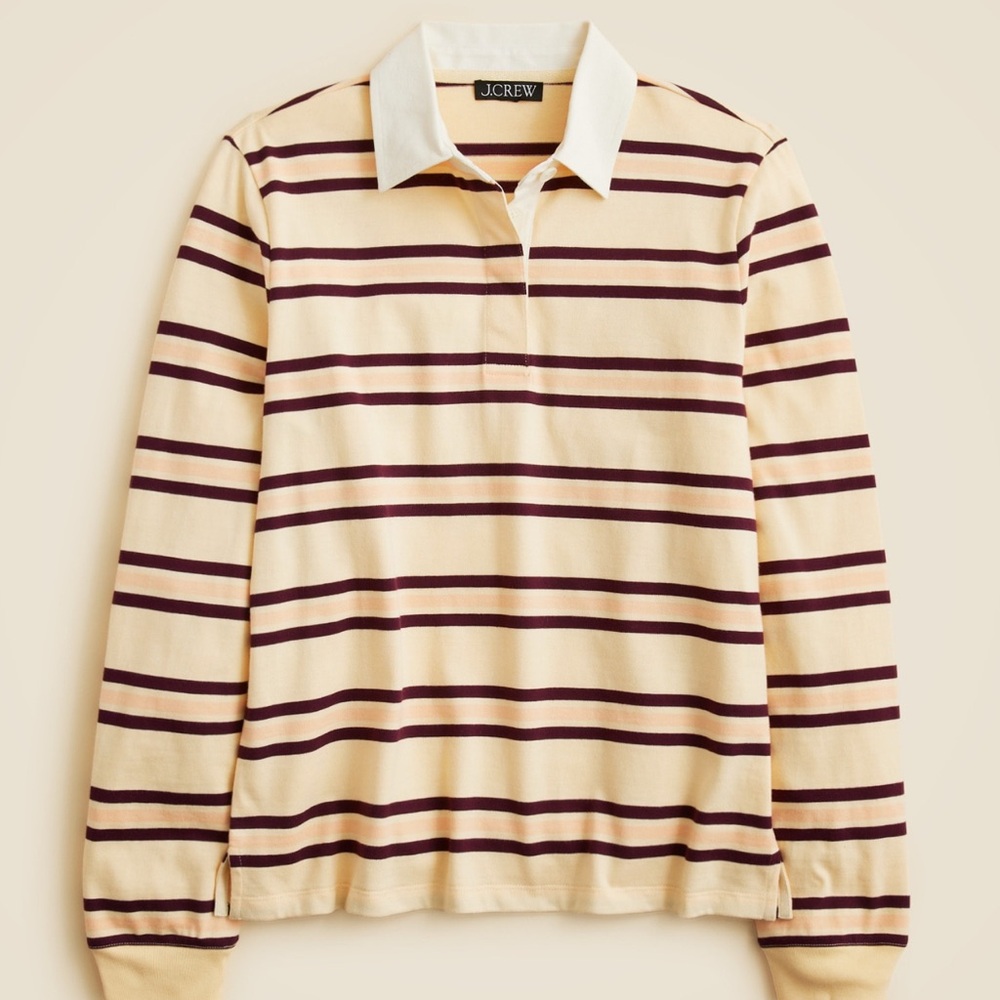 J. Crew Women’s Premium-Weight Classic Rugby Shirt Jane Stripe Sz. XXS $98 CN190